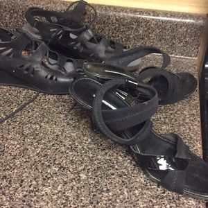 Donald planet heels and aetrex wedge sandals